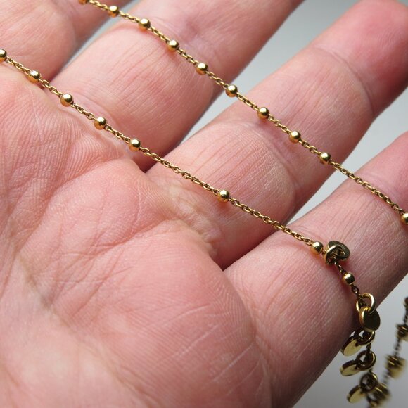 18k *925 Sterling Silver Charm Necklace - Picture 3 of 6